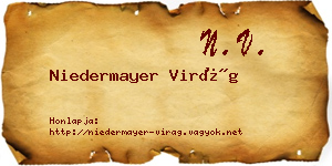 Niedermayer Virág névjegykártya
