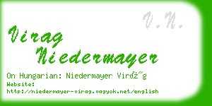 virag niedermayer business card